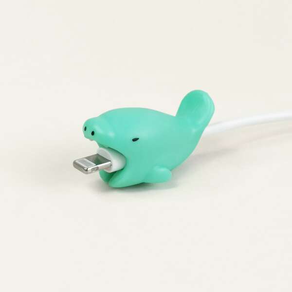 

Cartoon Shaped Data Cable Protector, Green