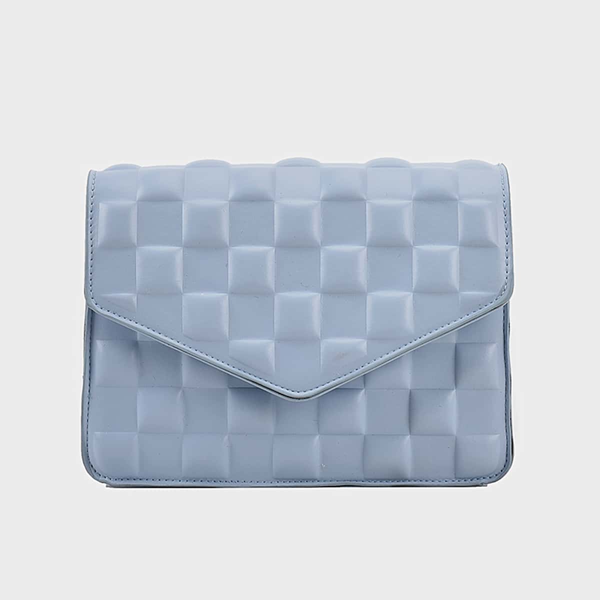 

Textured Chain Crossbody Bag, Blue