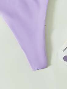 Swim Vcay 夏季海滩环扣丁字裤比基尼泳裤丁字裤比基尼，度假泳装 - 淡紫色 - 查看 4