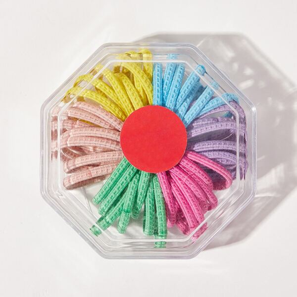

40pcs Baby Minimalist Hair Tie, Multicolor