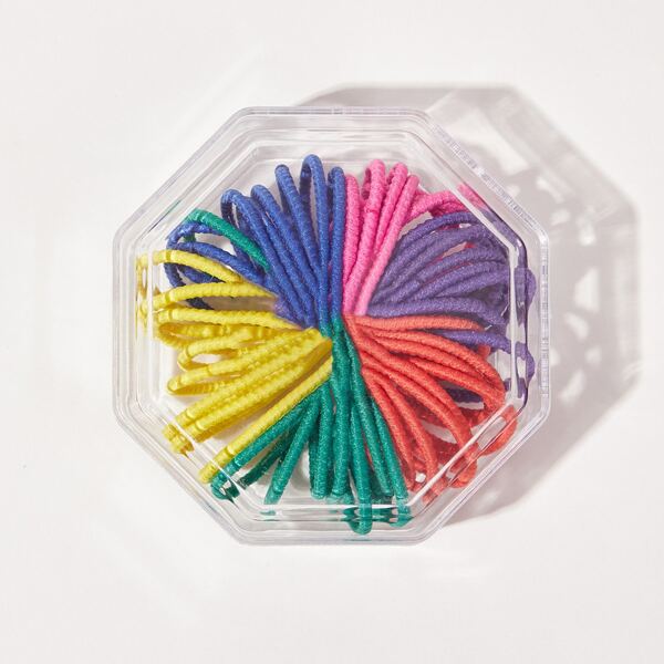 

45pcs Baby Minimalist Hair Tie, Multicolor