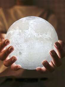 Moon Shaped Decorative Light - White - View 2