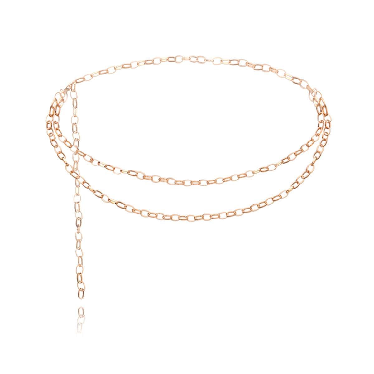 

Simple Layered Waist Chain, Gold