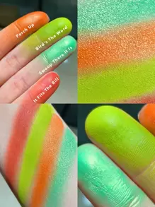 SHEGLAM Forever Feather Palette 12-Clolor Shimmer Matte Eyeshadow Palette Bold Color Red Green Blue Long Lasting No Smudge Highly Pigmented Soft Smooth Eyeshadow Eye Makeup Cosmetics Brand Beauty Makeup Face Paint Cosmetic For Women Girls Perfect For Winter Spring Ideal For Y2K Fancy Fashion Suitable For Birthday Gift Party Ready Best Color - Forever Feather - View 6