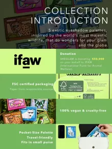 SHEGLAM Flutter Effect Palette 12-Clolor Glitter Matte Eyeshadow Palette Metallic Bold Color Vivid Blue Green Long Lasting No Smudge Highly Pigmented Soft Smooth Eyeshadow Eye Makeup Cosmetics Brand Beauty Makeup Face Paint Cosmetic For Women Girls Perfect For Winter Spring Ideal For Y2K Fancy Fashion Suitable For Birthday Gift Party Ready Best Color - Flutter Effect - View 10