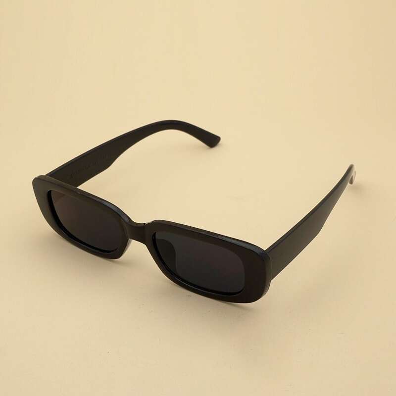 

1pair Frame Sunglasses & 1pc Random Glasses Chain, Black