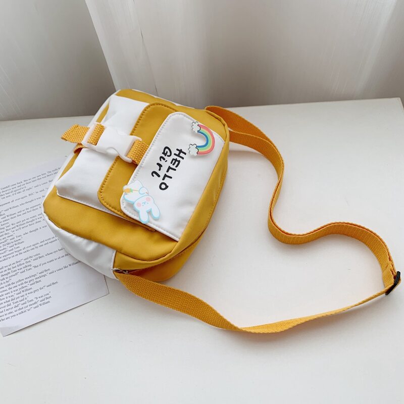 

Buckle Front Color Block Crossbody Bag, White