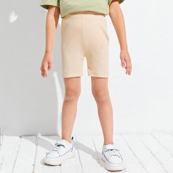 

Toddler Girls Solid Biker Shorts, Apricot