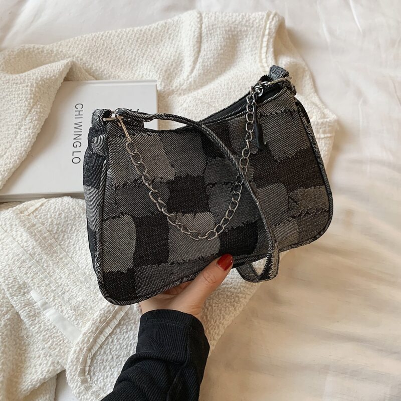 

Patchwork Shoulder Bag, Black