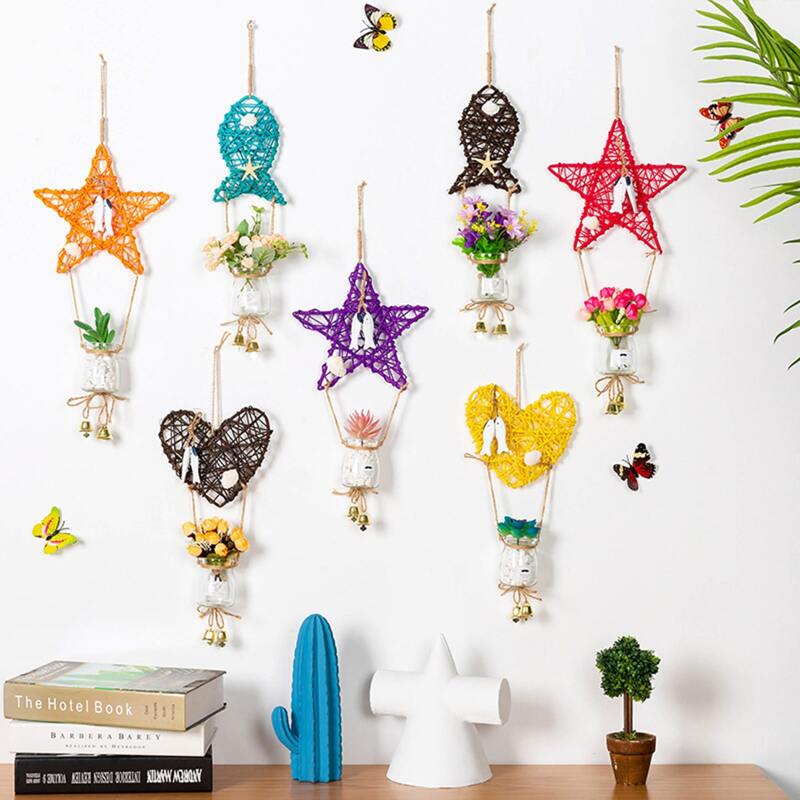 

1pc Random Geo Decor Wall Hanging Vase Without Plant, Multicolor