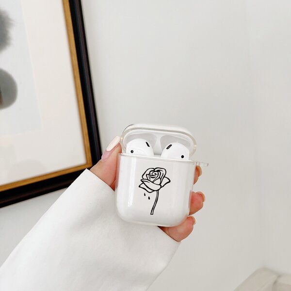 

Flower Pattern Clear Case For Airpods