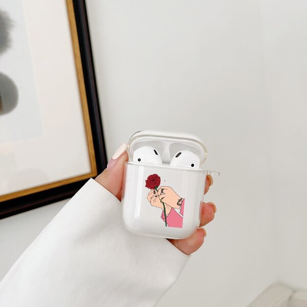 

Flower Pattern Clear Case For Airpods