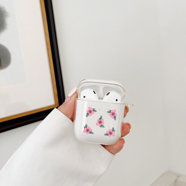 

Прозрачный чехол с цветочным узором для Airpods