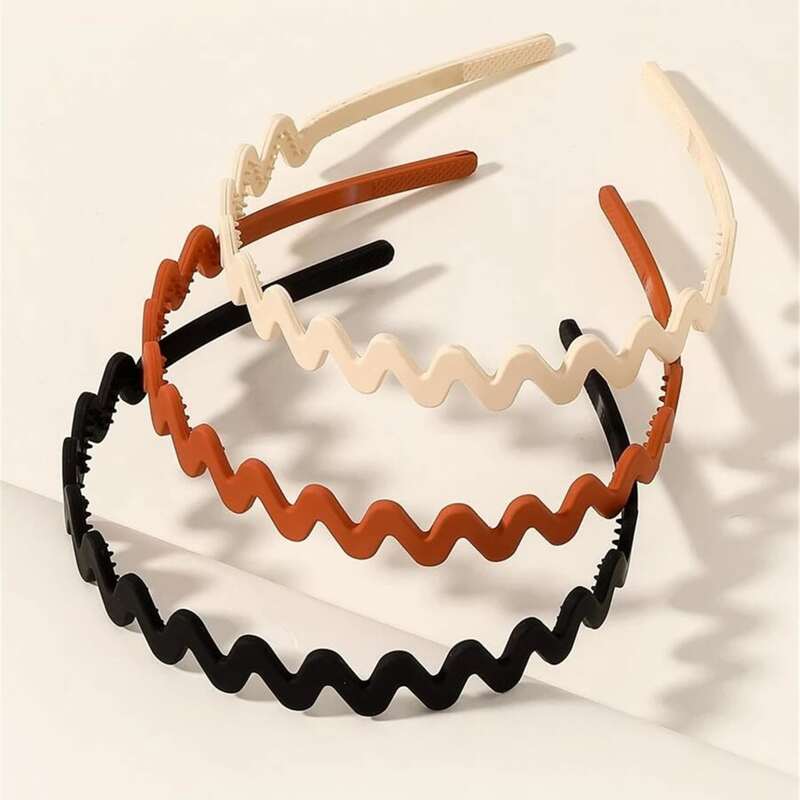 

3pcs Plain Headband, Multicolor