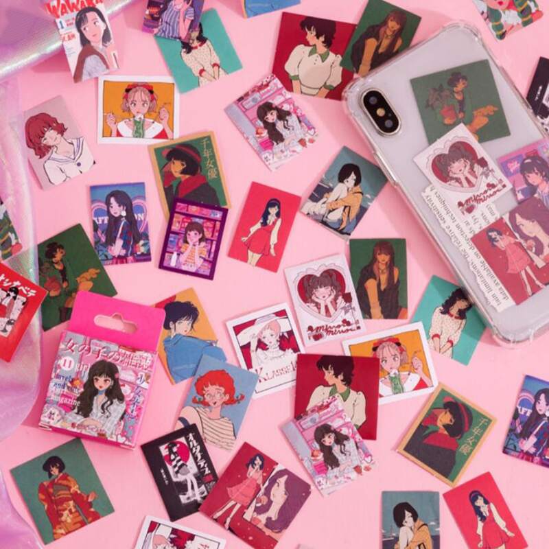 

46pcs Figure Graphic Sticker, Multicolor