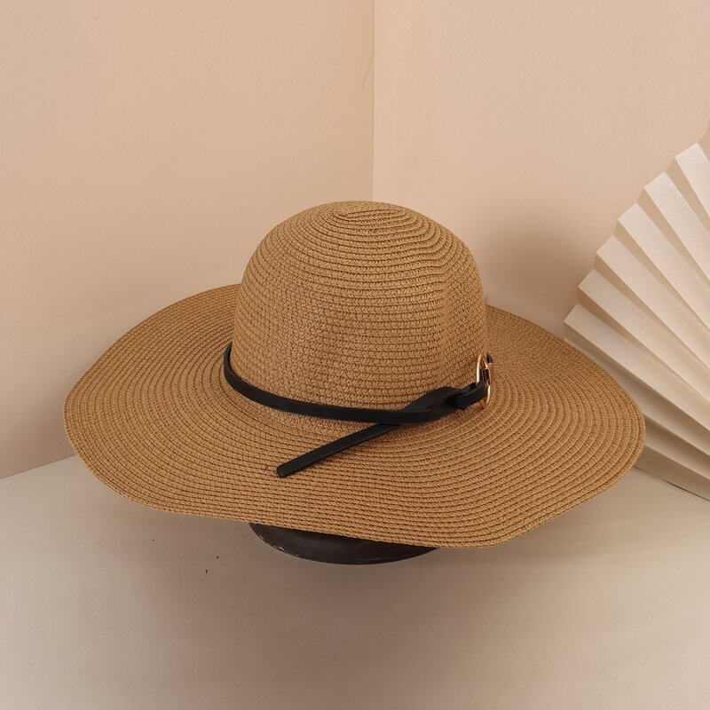 

Ring Decor Straw Hat, Khaki