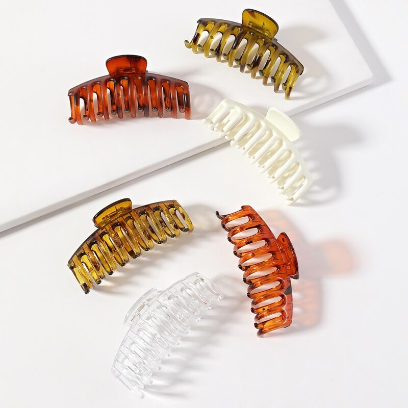 

6pcs Minimalist Hair Claw, Multicolor