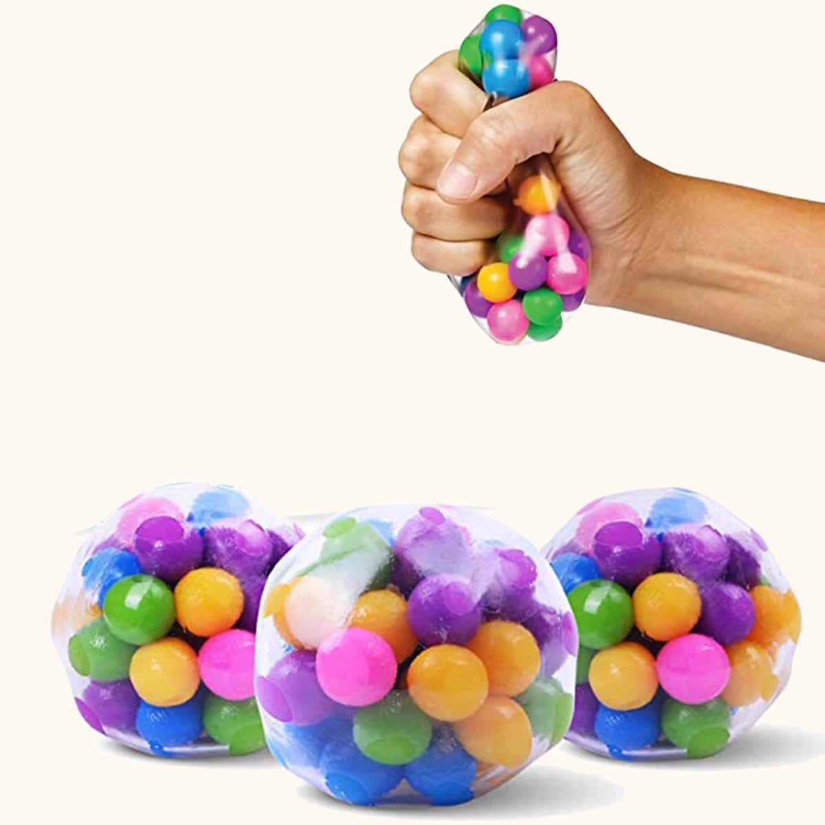 

1pc Color Block Squeeze Ball Toy, Multicolor