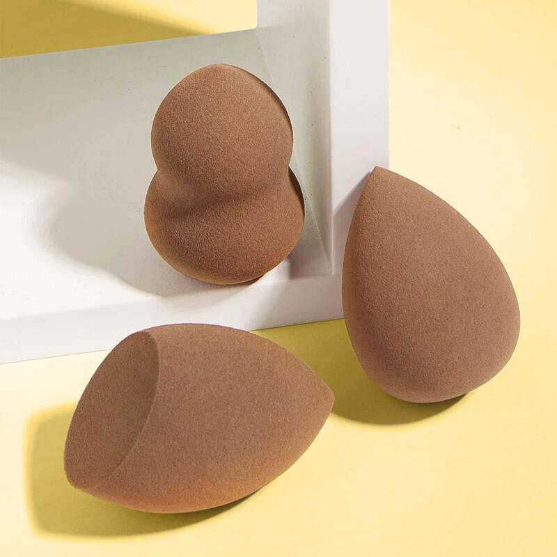 

3pcs Makeup Sponge, Coffee brown