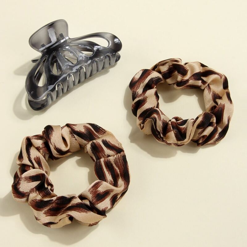 

4pcs Leopard Hair Accessory Set, Multicolor