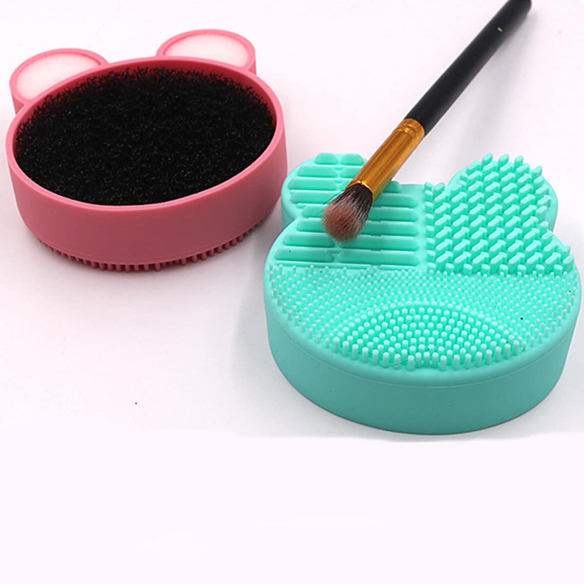 

1pc Dry and Wet Dual-use Makeup Brush Cleaning Tool, Green