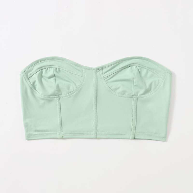 

Solid Crop Tube Top, Mint green