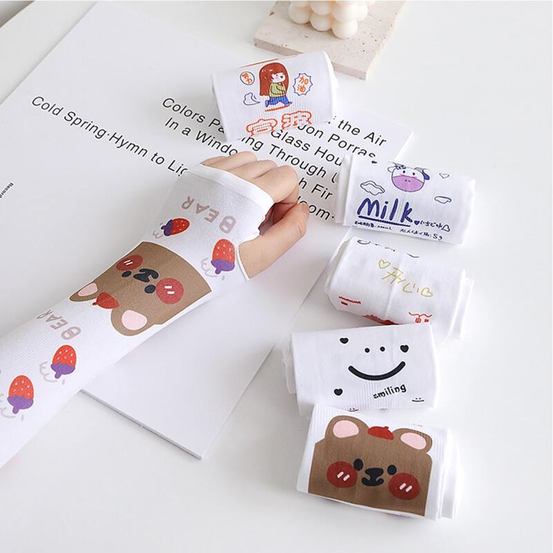 

1pair Random Cartoon Fingerless Long Gloves, Multicolor