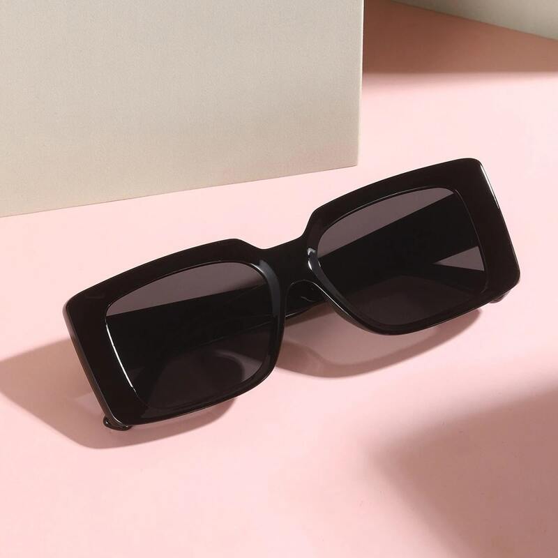 

Square Frame Sunglasses, Black