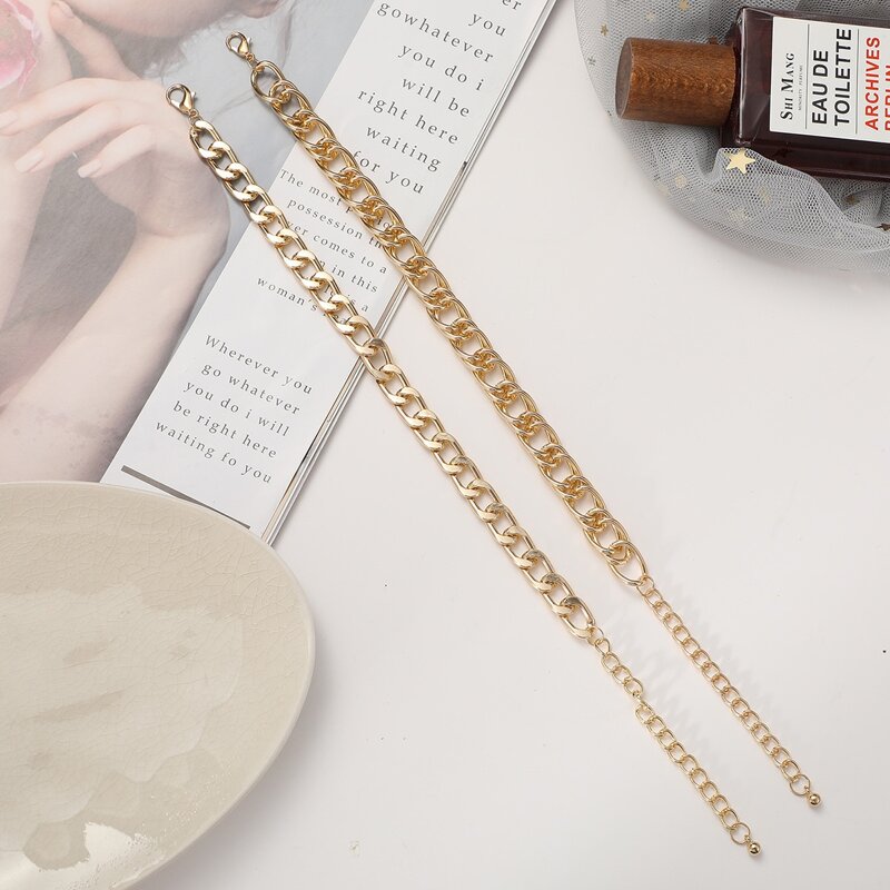 

Guys 2pcs Chain Bracelet, Gold