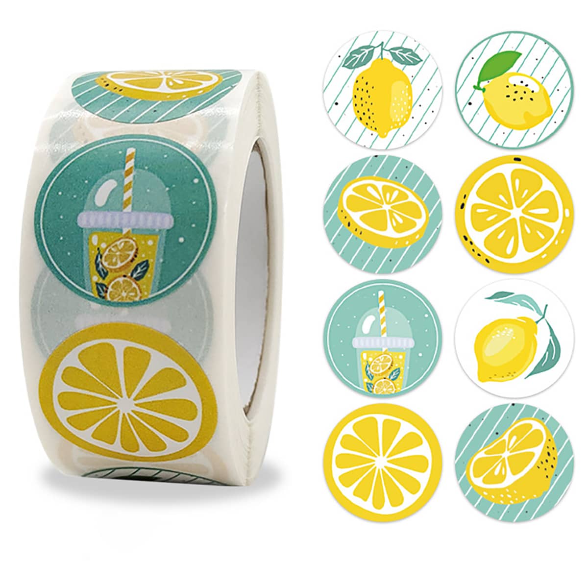 

1roll Lemon Graphic Sticker, Multicolor