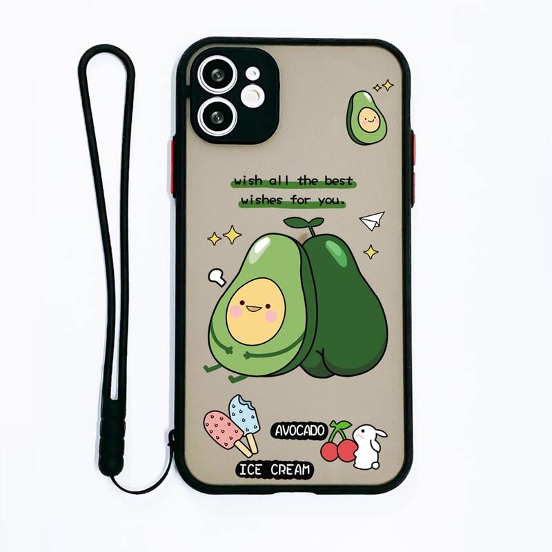 

Cartoon Fruit Phone Case, Black