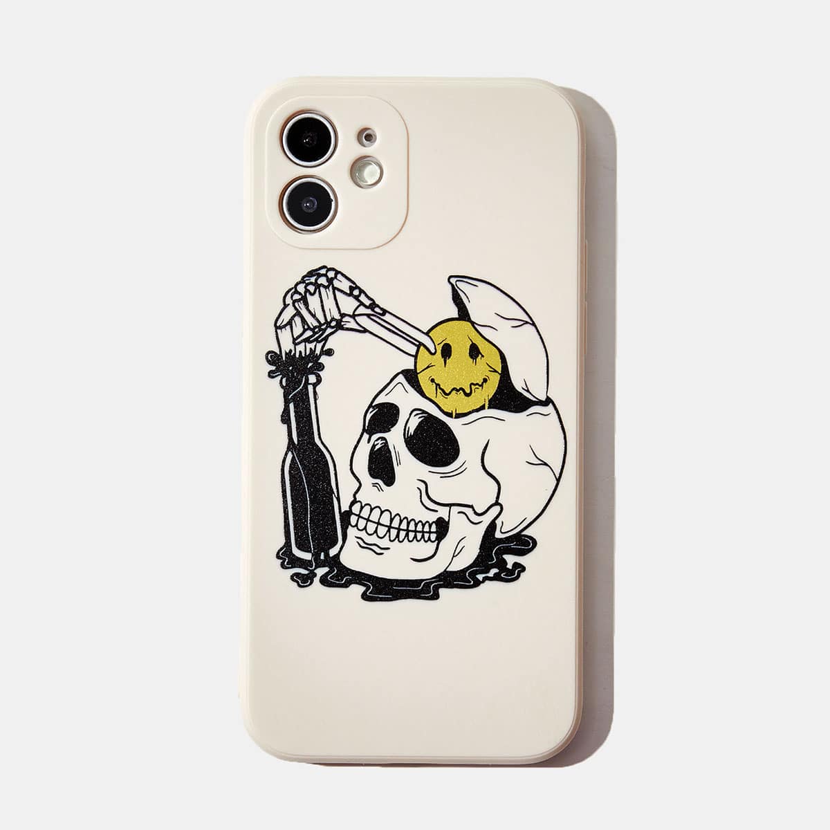 

ROMWE X Abcdefck.dsgn Skull Phone Case, Multicolor