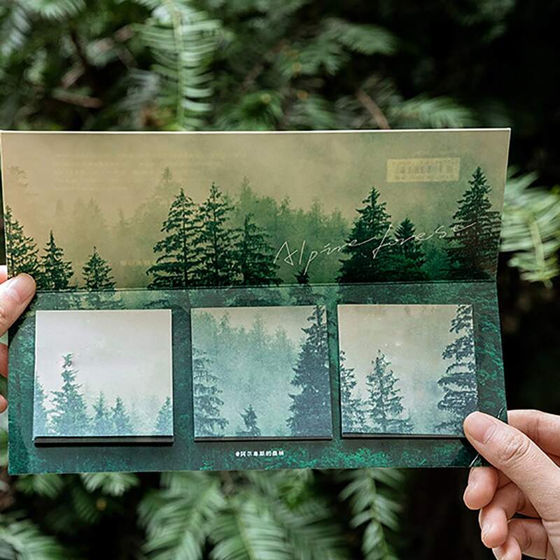 

60pcs Landscape Memo Pad, Multicolor