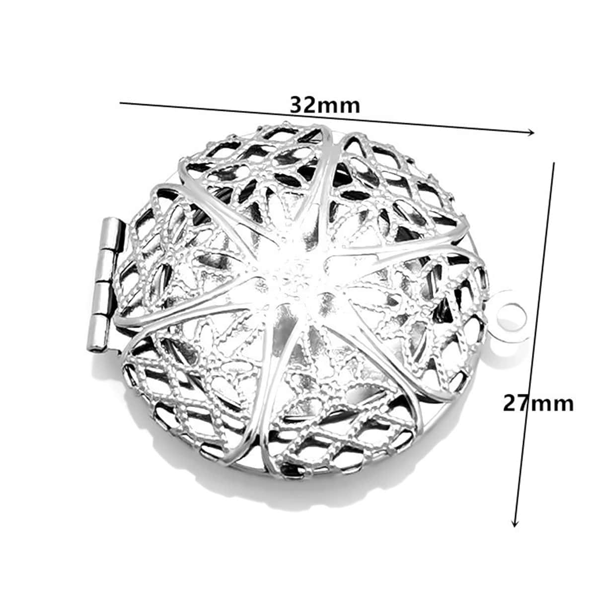 

1pc Hollow Out Circle Photo Frame, Silver