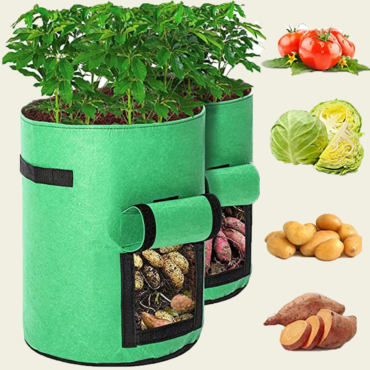 

1pc Potato Planting Bag, Green