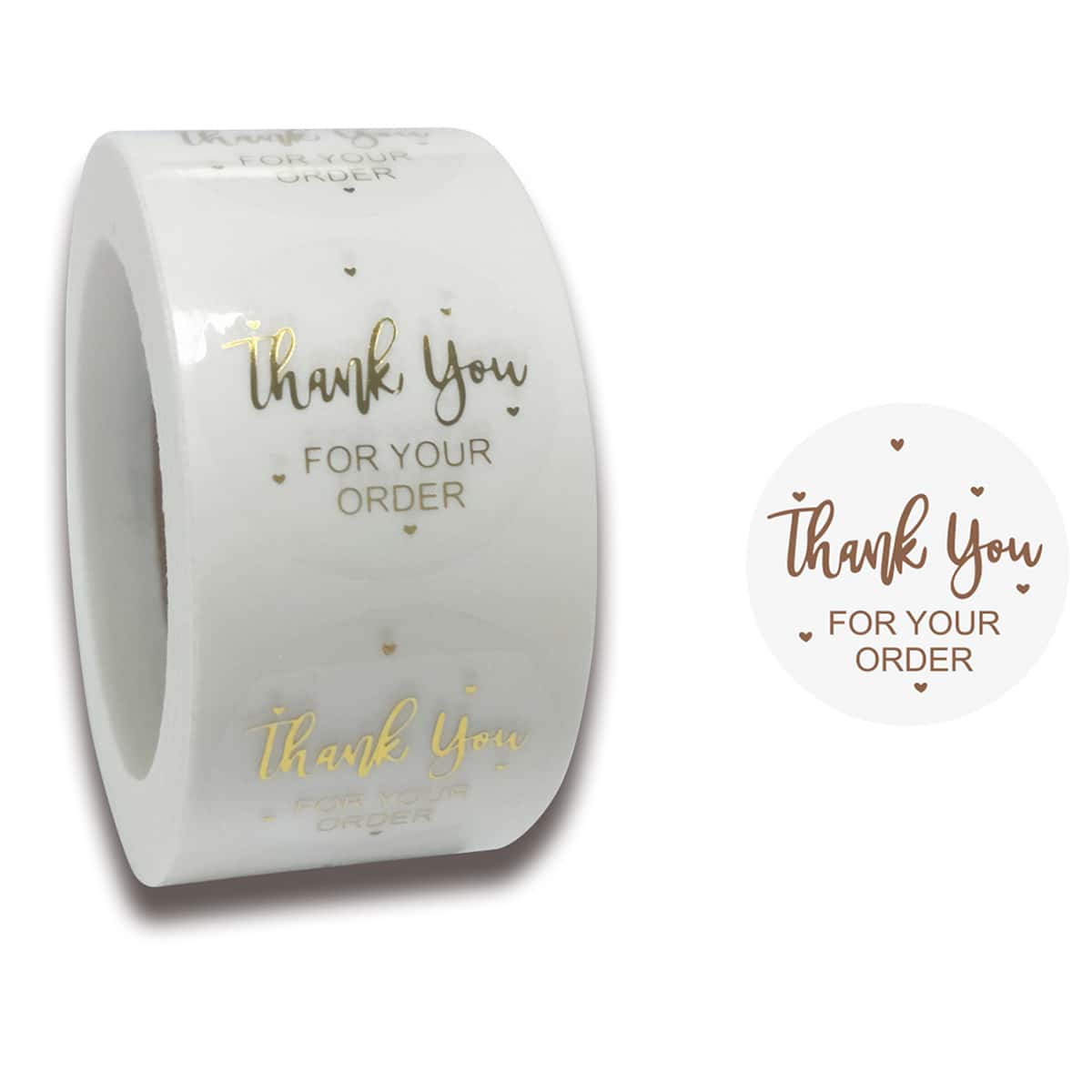

1roll Slogan Graphic Sticker, Gold