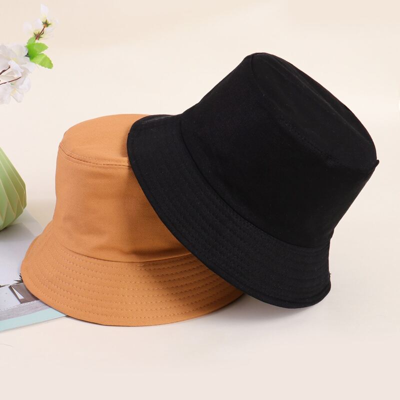 

Guys 2pcs Solid Bucket Hat, Multicolor