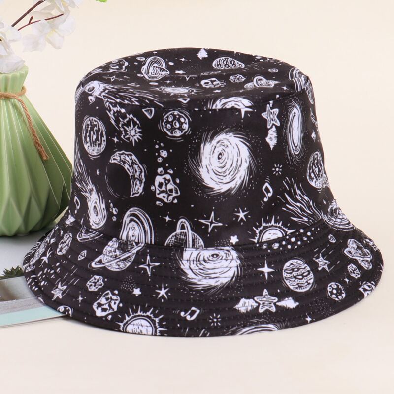

Guys Planet Graphic Bucket Hat, Black