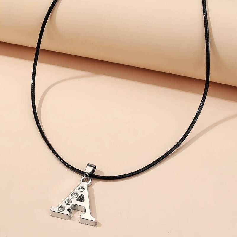 

Letter Pendant Necklace, Silver