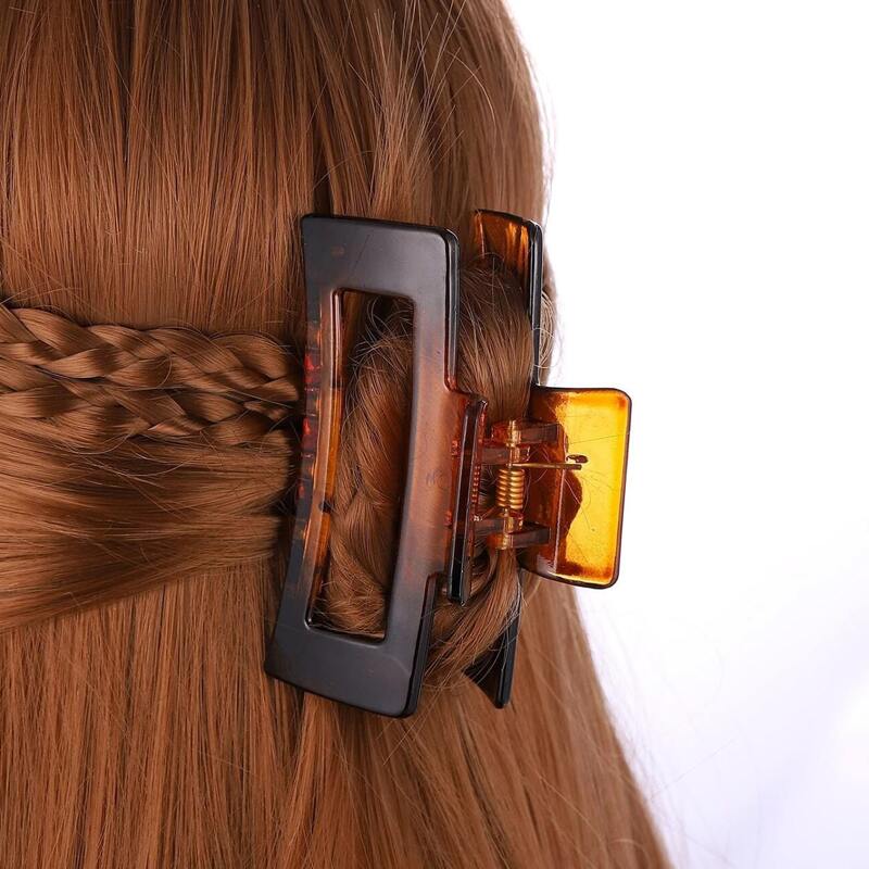 

2pcs Simple Hair Claw, Multicolor