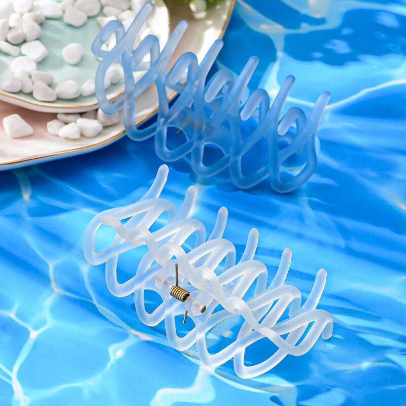 

2pcs Minimalist Hair Claw, Multicolor