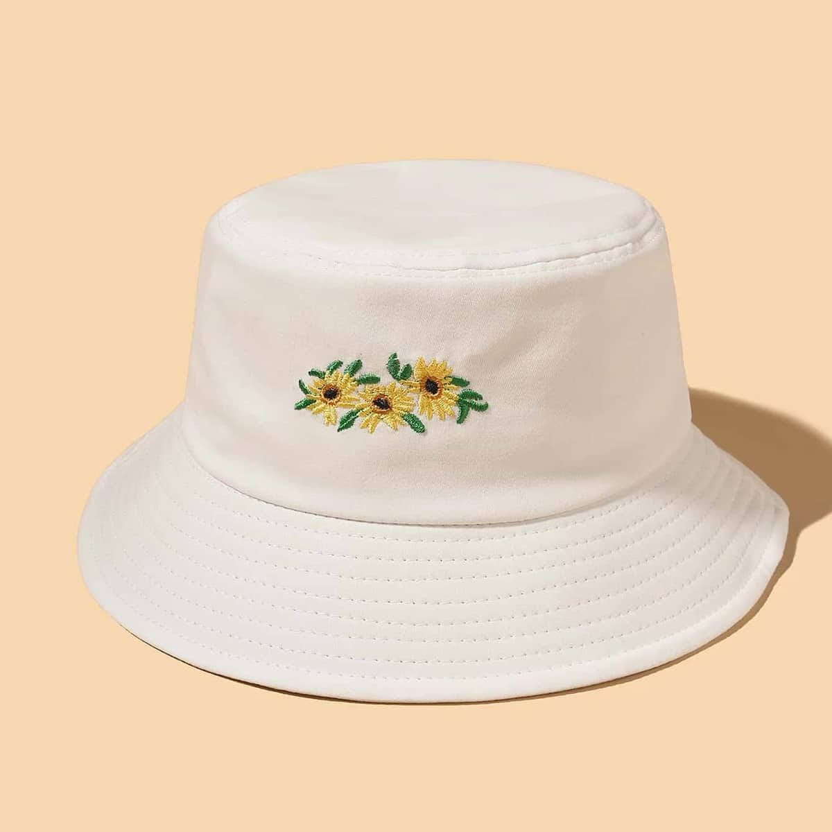 

Sunflower Bucket Hat, White