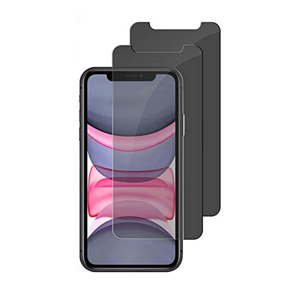 

2pcs Phone Screen Tempered Film, Black