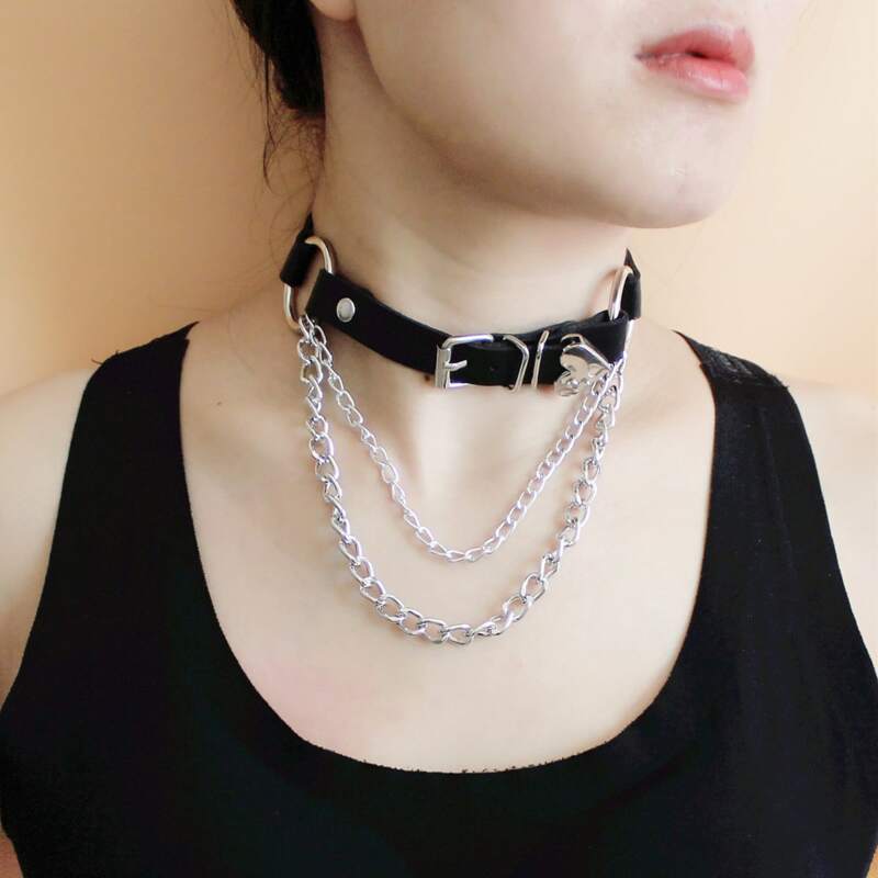 

Buckle Design Choker, Black