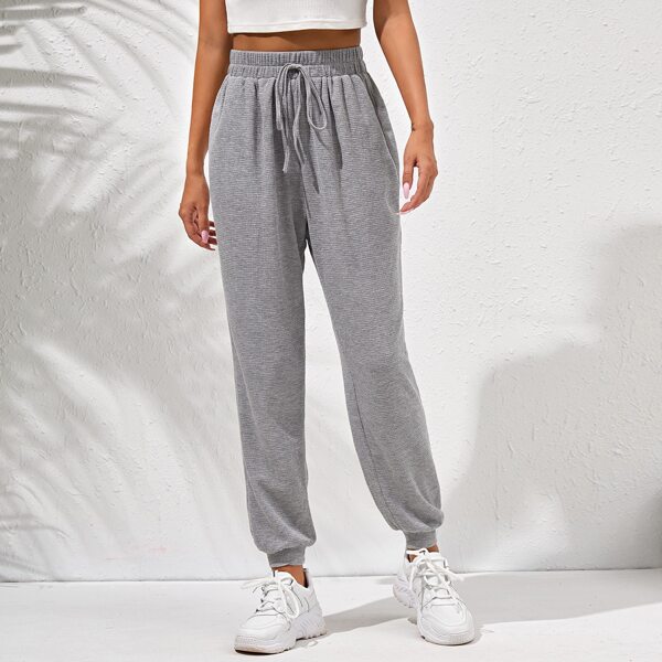 

Solid Slant Pocket Sweatpants, Grey