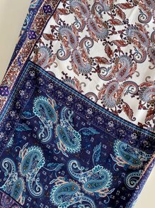 SHEIN Holidaya Plus Paisley Print Knotted Trousers - Multicolor - View 6