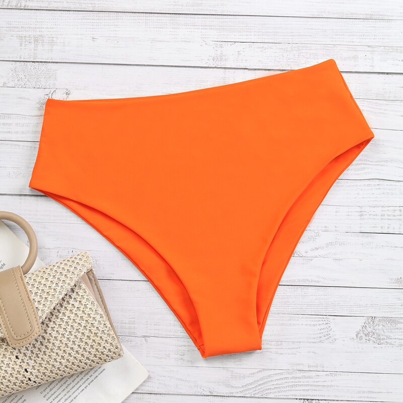 

Solid High Waisted Bikini Panty, Orange