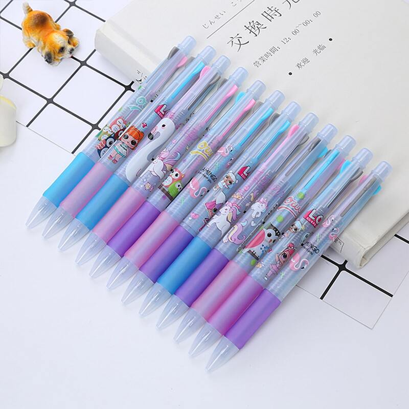 

3pcs Random Cartoon Ballpoint Pen, Multicolor