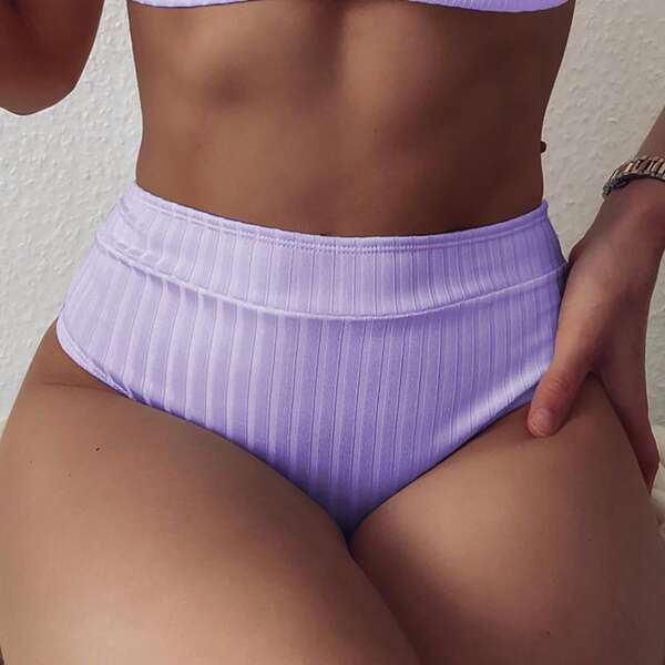 

High Waisted Bikini Panty, Lilac purple