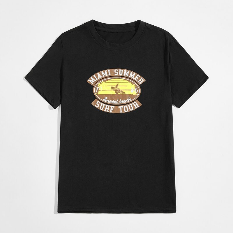 

Guys Letter Graphic Tee, Black